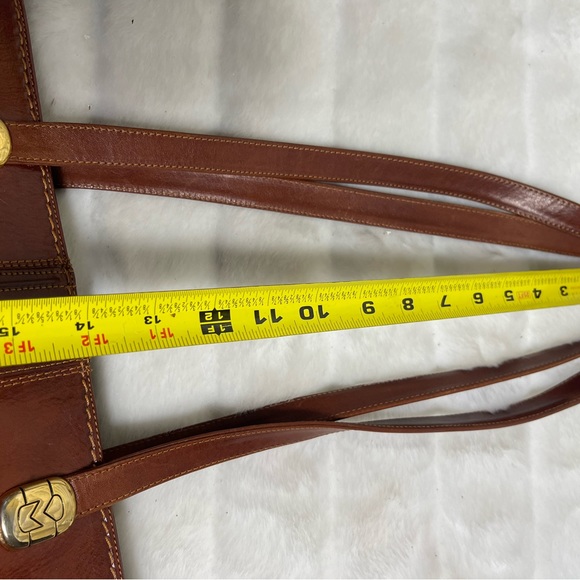 Marino Orlandi Vintage Leather brown Medium shoulder bag with gold tone accents - Picture 8 of 13